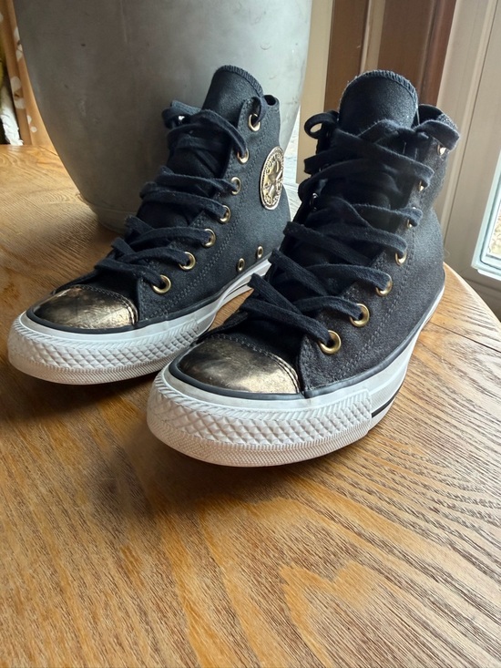 Converse Shoes - Converse Women's Chuck Taylor All Star Brush Off Sneaker Black/Gold Size 7